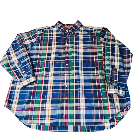 Polo Ralph Lauren Other - Ralph Lauren Blue Label Men's Blue and Green Plaid Button Down Shirt Size 3XB